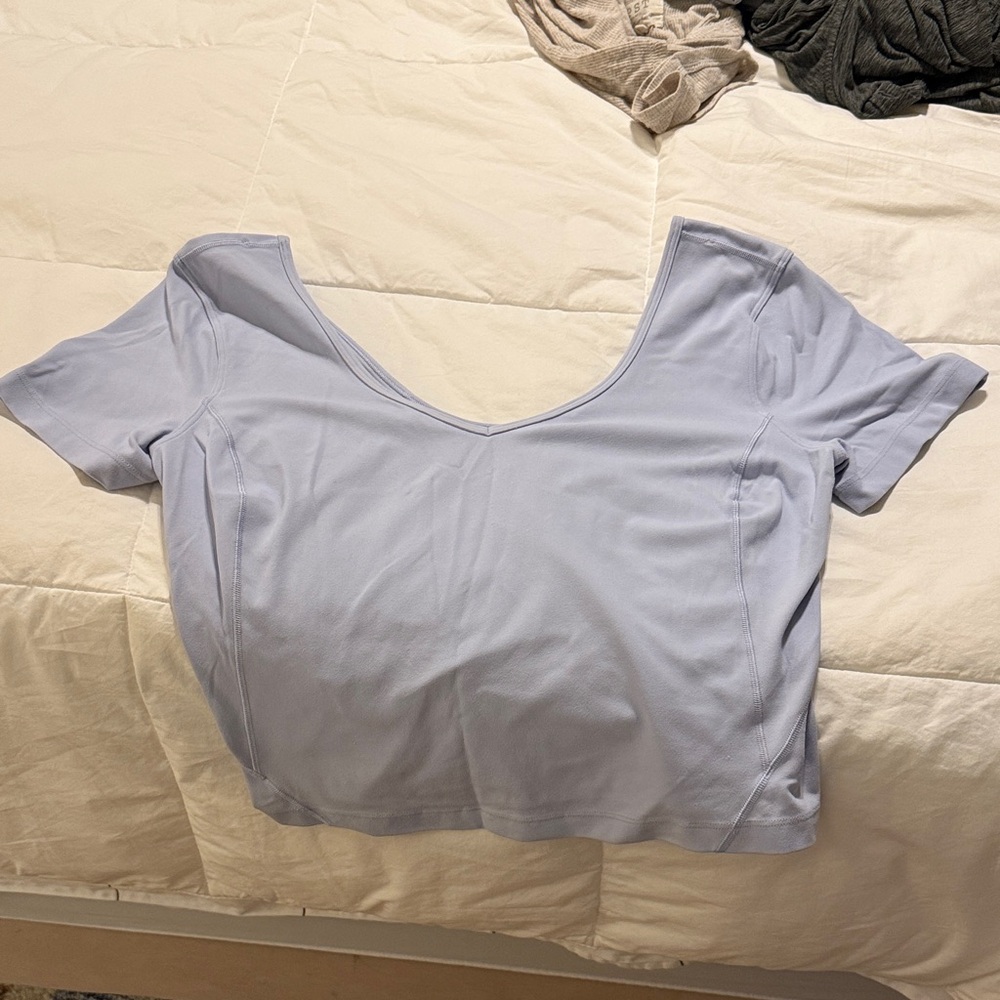 lululemon athletica Soft Lavender Short Sleeve Tee